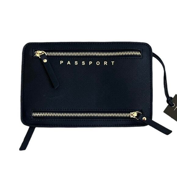 New Hudson + Bleeker Black Zippered Travel Wallet - Picture 1 of 5